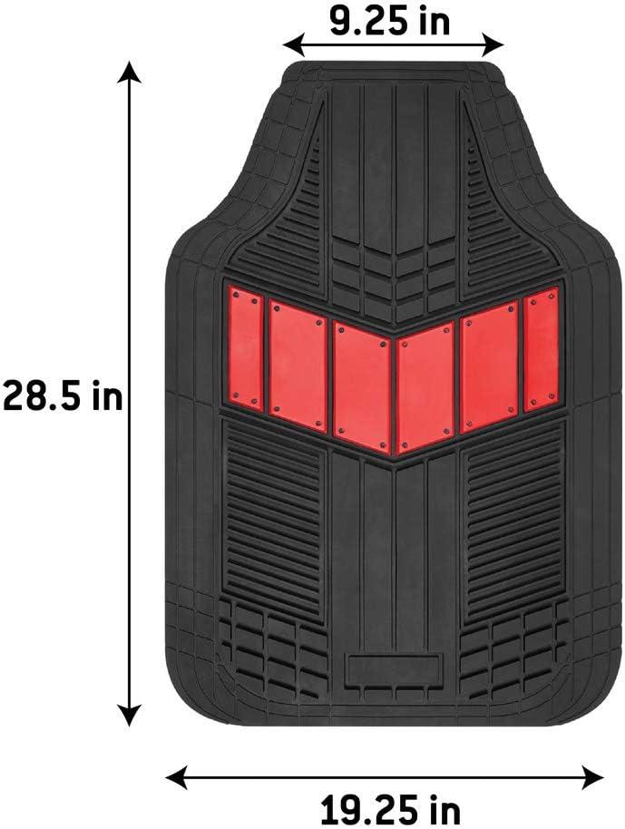 imageMOTOR TREND DualFlex Rubber Car Floor Mats All Weather Waterproof 4Piece Sporty TwoTone Design Car Mats Full Set  Universal TrimtoFit Floor Mats for Car SUV ampamp Trucks  Car Carpet ProtectorRed