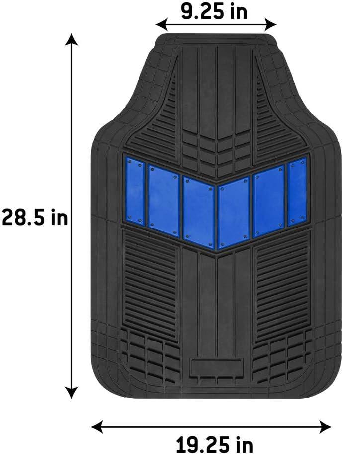 imageMOTOR TREND DualFlex Rubber Car Floor Mats All Weather Waterproof 4Piece Sporty TwoTone Design Car Mats Full Set  Universal TrimtoFit Floor Mats for Car SUV ampamp Trucks  Car Carpet ProtectorBlue