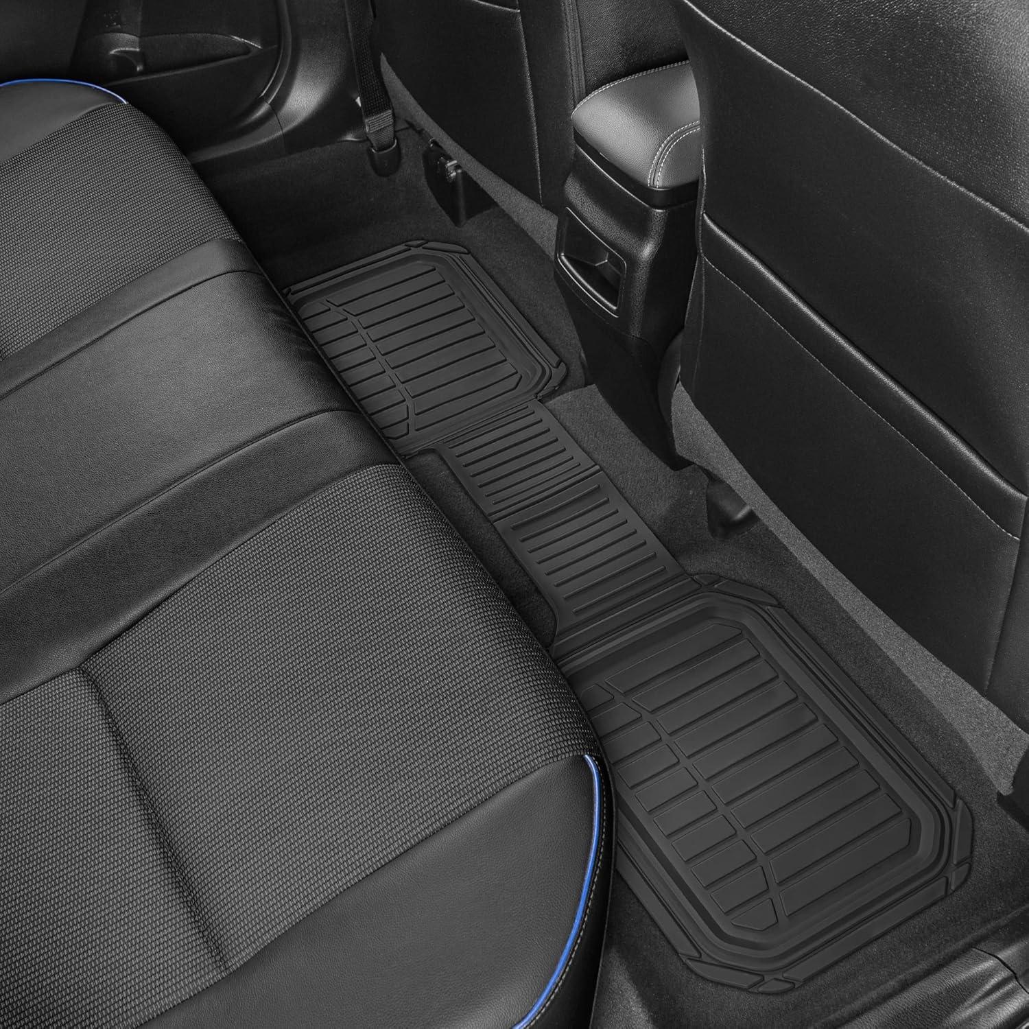 imageMotor Trend 943GR FlexTough Defender Car Floor Mats Next Generation Deep Dish Heavy Duty Contour Liners for Car SUV Truck ampamp VanAll Weather Protection Trim to Fit Most Vehicles GrayBlack