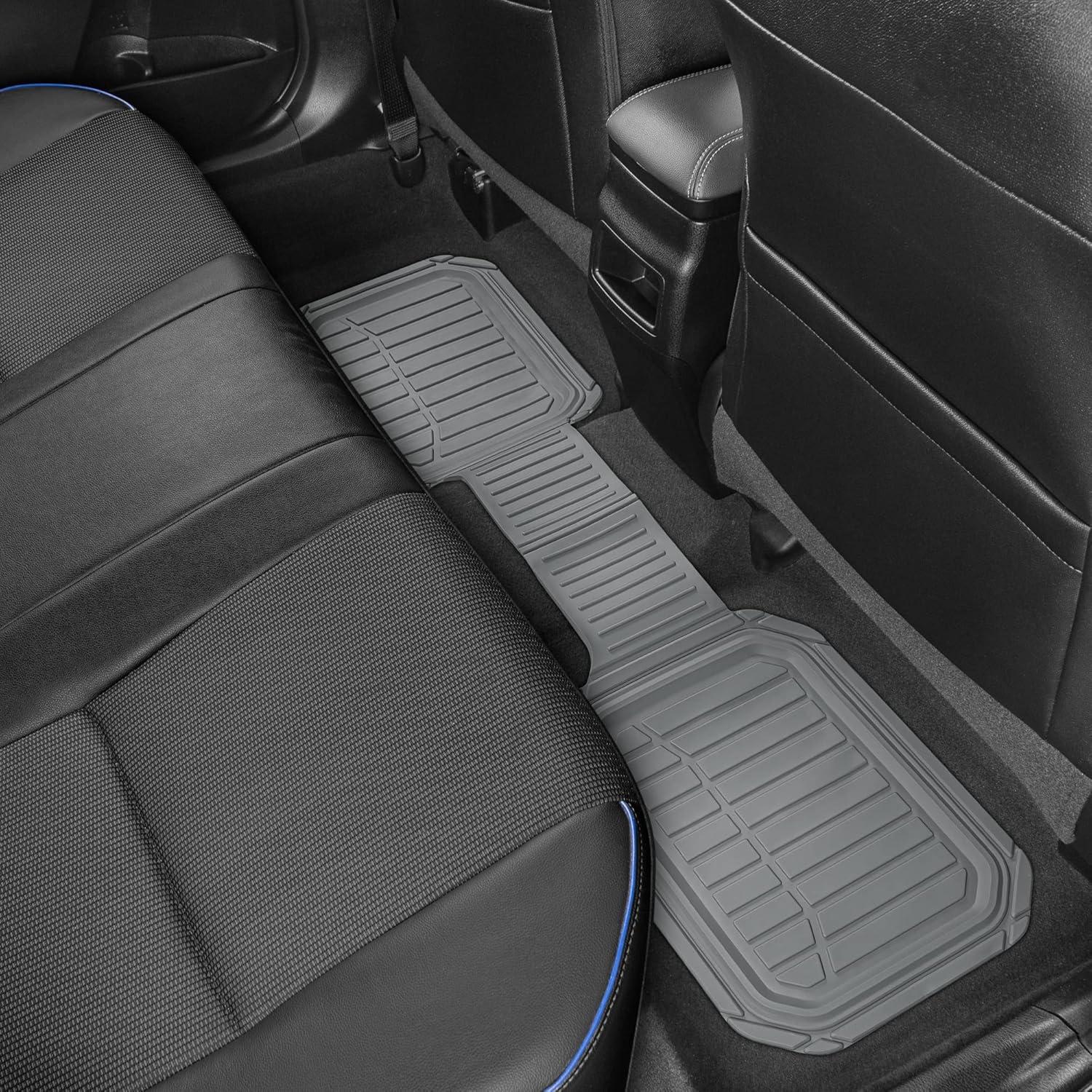 imageMotor Trend 943GR FlexTough Defender Car Floor Mats Next Generation Deep Dish Heavy Duty Contour Liners for Car SUV Truck ampamp VanAll Weather Protection Trim to Fit Most Vehicles GrayGray