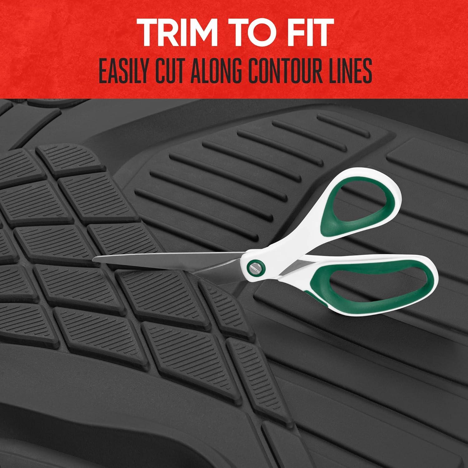 imageMotor Trend 943GR FlexTough Defender Car Floor Mats Next Generation Deep Dish Heavy Duty Contour Liners for Car SUV Truck ampamp VanAll Weather Protection Trim to Fit Most Vehicles GrayBlack