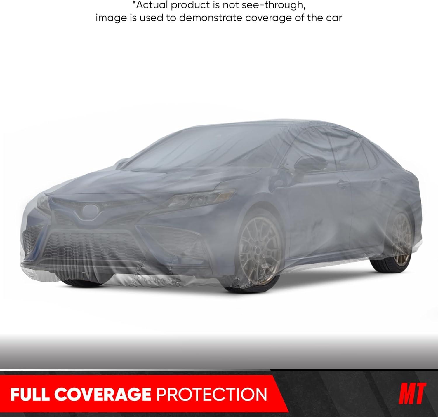 imageMotor Trend Breathable Lightweight Car Cover AntiMoisture BuildUp WaterResistant ScratchResistant TravelFriendly Universal Fit for Cars SUVs Trucks Vans AllWeather OutdoorIndoor L 190quot LXL