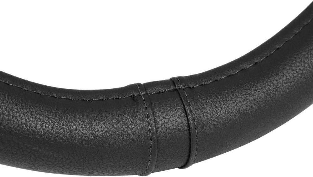 imageMotor Trend Ergonomic Grip Steering Wheel CoverProtector for Small Size Steering Wheels in Cars SUVs Boats 135145quot Grip Drive Pro Comfort Grip BlackBlack StitchingBlack  Black Stitching