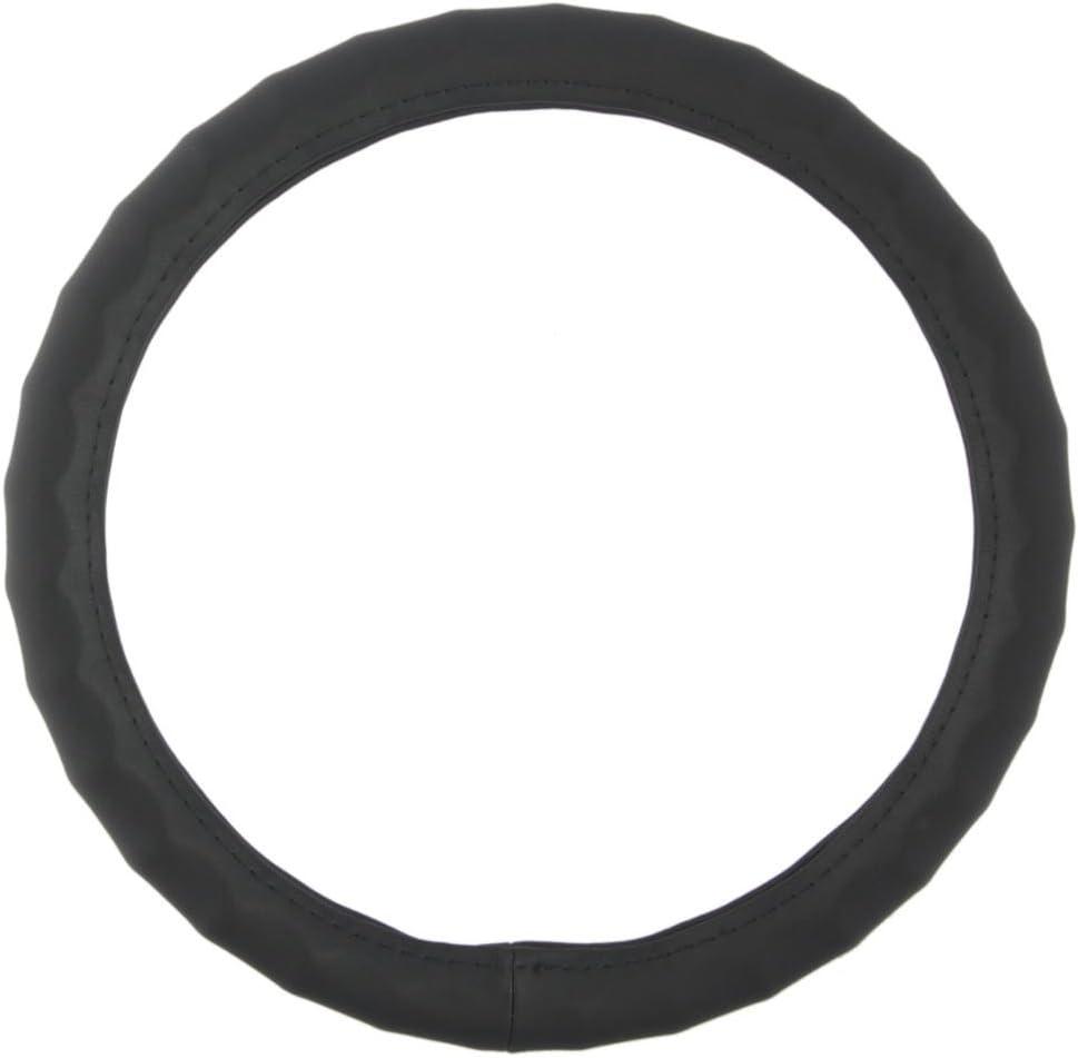 imageMotor Trend Ergonomic Grip Steering Wheel CoverProtector for Small Size Steering Wheels in Cars SUVs Boats 135145quot Grip Drive Pro Comfort Grip BlackBlack StitchingGenuine Leather Black