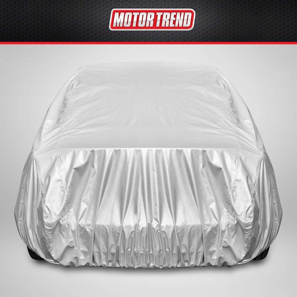 imageMotor Trend FlexCover Waterproof Car Cover for Rain Wind All Weather L Fits up to 190 x 70 x 50 inchesSilver