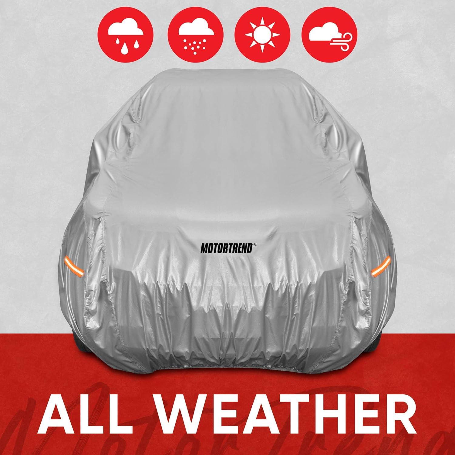 imageMotor Trend SafeKeeper Heavy Duty Car Cover Waterproof All Weather MultiLayered Truck SUV Car Cover for Snow Rain Sun UV Protection Full Exterior Car Covers for Automobiles Fits up to 157quot Length6Series