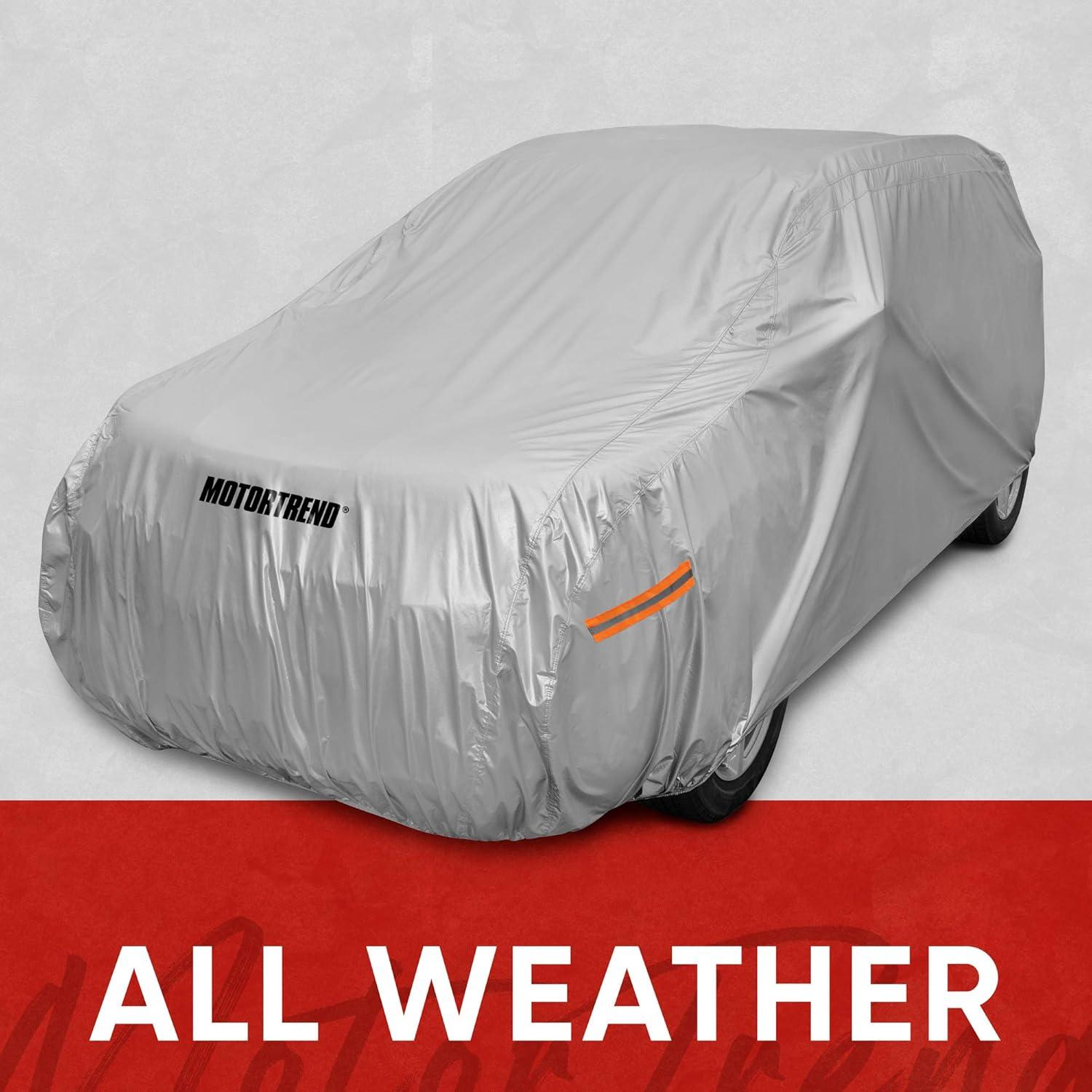 imageMotor Trend SafeKeeper Heavy Duty Car Cover Waterproof All Weather MultiLayered Truck SUV Car Cover for Snow Rain Sun UV Protection Full Exterior Car Covers for Automobiles Fits up to 157quot Length6Series