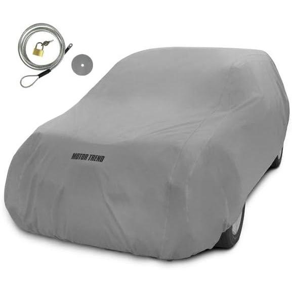 imageMotor Trend 4Layer 4Season Auto Waterproof Outdoor UV Protection for Heavy Duty Use Full Car Cover for Vans Suvs Crossovers up to 185quot225 L x 80 W x 63H