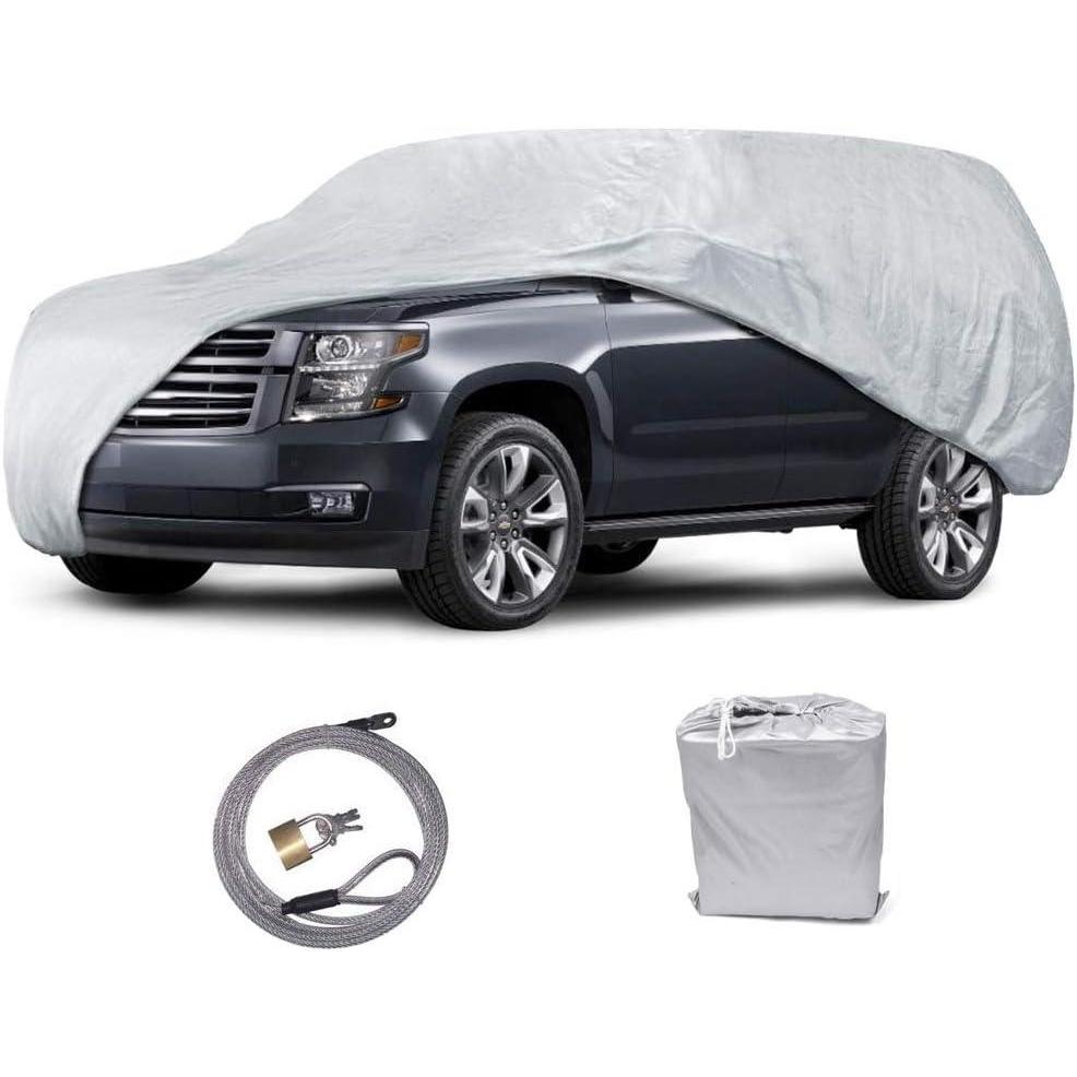 imageMotor Trend All Season Weatherwear 1Poly Layer Snow Proof Water Resistant VanSUV Cover Fits up to 200 InchFits up to 225 Length