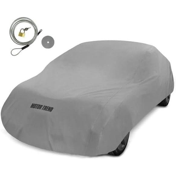imageMotor Trend Breathable Lightweight Car Cover AntiMoisture BuildUp WaterResistant ScratchResistant TravelFriendly Universal Fit for Cars SUVs Trucks Vans AllWeather OutdoorIndoor L 190quot LL