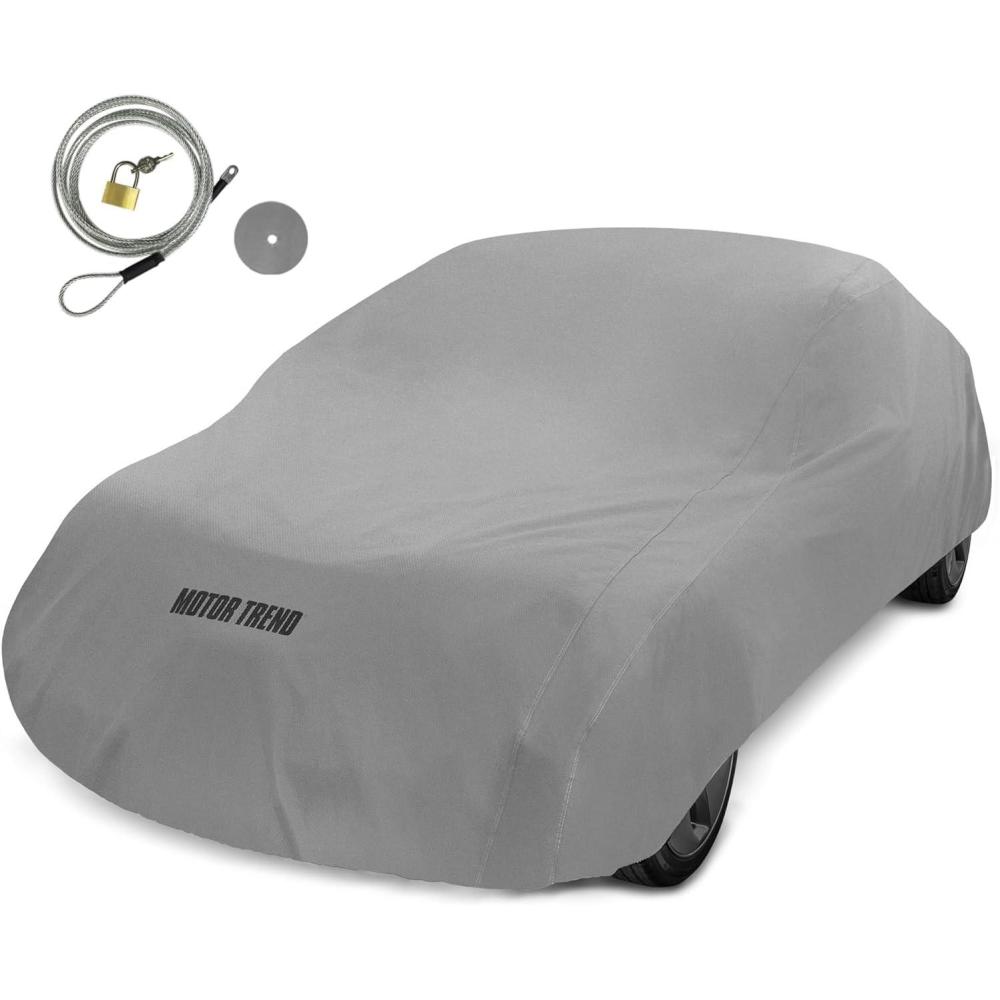 imageMotor Trend Breathable Lightweight Car Cover AntiMoisture BuildUp WaterResistant ScratchResistant TravelFriendly Universal Fit for Cars SUVs Trucks Vans AllWeather OutdoorIndoor L 190quot LXXL