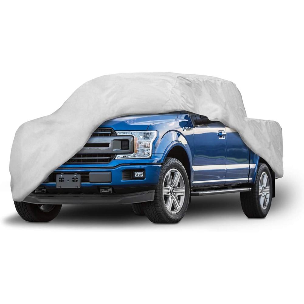 imageMotor Trend Custom Fit Truck Cover for Ford F150 Super CrewCab Short Bed 20012019 Heavy Duty Car Cover Waterproof All Weather Indoor Outdoor Heavy Duty Car Cover for Automobiles Winter StorageMax Bed Length 96  250 L x 80 W x 69 H