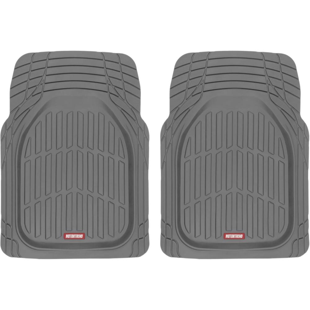 imageMotor Trend FlexTough Floor Mats for Cars Blue Deep Dish AllWeather Car Mats Waterproof Trimto Fit Automotive Floor Mats for Cars Trucks SUV Universal Floor Liner Car AccessoriesGray