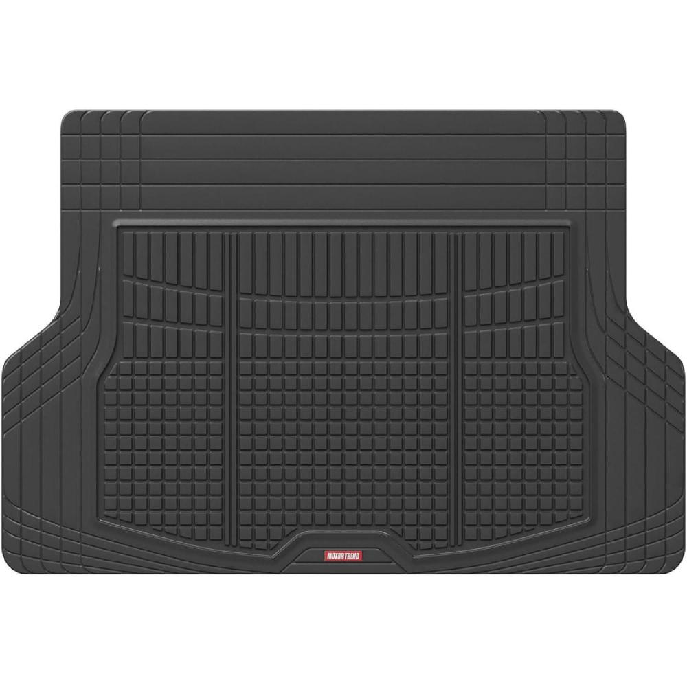 imageMotor Trend FlexTough Rear Cargo Mat  HeavyDuty Trimmable Car Trunk Mat for Back of SUV Universal Rear Cargo Liner for SUV Flexible Trunk Liner Automotive Floor Mats ampamp Cargo Liners GrayBlack