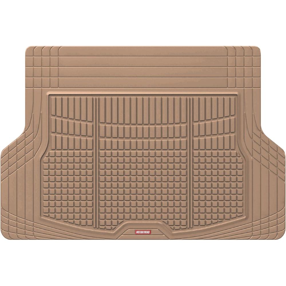 imageMotor Trend FlexTough Rear Cargo Mat  HeavyDuty Trimmable Car Trunk Mat for Back of SUV Universal Rear Cargo Liner for SUV Flexible Trunk Liner Automotive Floor Mats ampamp Cargo Liners GrayBeige