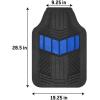 imageMOTOR TREND DualFlex Rubber Car Floor Mats All Weather Waterproof 4Piece Sporty TwoTone Design Car Mats Full Set  Universal TrimtoFit Floor Mats for Car SUV ampamp Trucks  Car Carpet ProtectorBlue