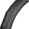 imageMotor Trend Ergonomic Grip Steering Wheel CoverProtector for Small Size Steering Wheels in Cars SUVs Boats 135145quot Grip Drive Pro Comfort Grip BlackBlack StitchingBlack  Gray Stitching