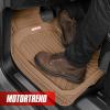 imageMotor Trend FlexToughXL Floor Mats for Cars Full Set AllWeather Rubber Automotive Floor Mats Waterproof Heavy Duty Car Mats Flexible Floor Liners for Car Truck Van SUV Car Floor Mats Beige