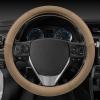 imageMotor Trend Perforated Microfiber Leather Steering Wheel Cover for Cars Trucks SUVs Vans Sporty Racing Improved Grip AntiFatigue Ergonomic Design Airbag Compatible  Fits Standard 15quot Inch  BeigeALL BEIGE