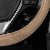 imageMotor Trend Perforated Microfiber Leather Steering Wheel Cover for Cars Trucks SUVs Vans Sporty Racing Improved Grip AntiFatigue Ergonomic Design Airbag Compatible  Fits Standard 15quot Inch  BeigeALL BEIGE