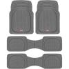 imageMotor Trend Original FlexTough Gray Rubber Car Floor Mats for 3 Row Vehicles Front ampamp Rear 2nd Row Deep Dish All Weather Automotive Heavy Duty Trim to Fit Automotive Liners for Cars Truck Van SUVGray