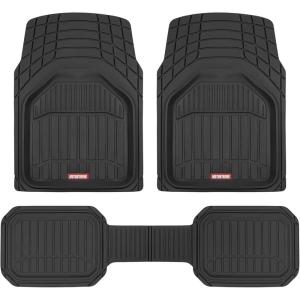 imageMotor Trend 943GR FlexTough Defender Car Floor Mats Next Generation Deep Dish Heavy Duty Contour Liners for Car SUV Truck ampamp VanAll Weather Protection Trim to Fit Most Vehicles GrayBlack