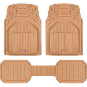 imageMotor Trend 943GR FlexTough Defender Car Floor Mats Next Generation Deep Dish Heavy Duty Contour Liners for Car SUV Truck ampamp VanAll Weather Protection Trim to Fit Most Vehicles GrayBeige
