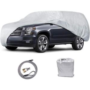 imageMotor Trend All Season Weatherwear 1Poly Layer Snow Proof Water Resistant VanSUV Cover Fits up to 200 InchFits up to 225 Length