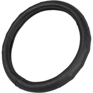 imageMotor Trend Ergonomic Grip Steering Wheel CoverProtector for Small Size Steering Wheels in Cars SUVs Boats 135145quot Grip Drive Pro Comfort Grip BlackBlack StitchingBlack  Blue Stitching