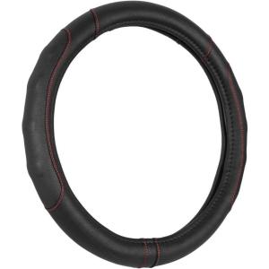 imageMotor Trend Ergonomic Grip Steering Wheel CoverProtector for Small Size Steering Wheels in Cars SUVs Boats 135145quot Grip Drive Pro Comfort Grip BlackBlack StitchingBlack  Red Stitching