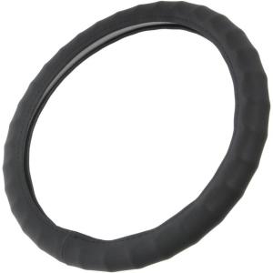 imageMotor Trend Ergonomic Grip Steering Wheel CoverProtector for Small Size Steering Wheels in Cars SUVs Boats 135145quot Grip Drive Pro Comfort Grip BlackBlack StitchingGenuine Leather Black