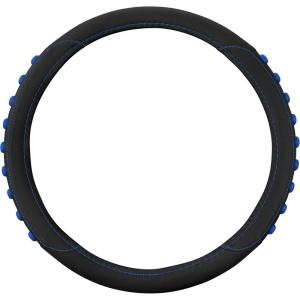 imageMotor Trend FlexGrip Red Steering Wheel Cover for Cars  Standard 15 inch Car Steering Wheel Cover Red and Black Steering Wheel Protector for Auto Truck Van SUVBlack  Blue