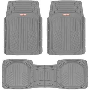 imageMotor Trend FlexToughXL Floor Mats for Cars Full Set AllWeather Rubber Automotive Floor Mats Waterproof Heavy Duty Car Mats Flexible Floor Liners for Car Truck Van SUV Car Floor Mats Gray