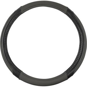 imageMotor Trend GripTech Sport Burgundy Steering Wheel Cover  Enhanced Traction and Comfort for Car Truck Van SUV  15 inch TwoTone DesignGray