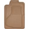 imageMotor Trend 2Piece Premium All Weather Rubber Floor Mats for Cars SUVs Trucks Heavy Duty Universal Fit Trim To Fit Protection 2 Front Floor MatsBeige
