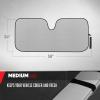 imageMotor Trend Front Windshield Sun Shade  Accordion Folding Auto Sunshade for Car Truck SUV  Blocks UV Rays Sun Visor Protector  Keeps Your Vehicle Cool  58 x 24 Inch GrayGray
