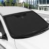 imageMotor Trend Front Windshield Sun Shade  Accordion Folding Auto Sunshade for Car Truck SUV  Blocks UV Rays Sun Visor Protector  Keeps Your Vehicle Cool  58 x 24 Inch GrayBlack