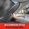 imageMotor Trend Front Windshield Sun Shade  Jumbo Accordion Folding Auto Sunshade for Car Truck SUV  Blocks UV Rays Sun Visor Protector  Keeps Your Vehicle Cool  66 x 27 InchGray