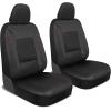 imageMotor Trend Seat Covers for Cars Trucks SUV Faux Leather 2Pack Blue Padded Car Seat Covers with Storage Pockets Premium Interior Car Seat CoverBlack  Red Full Coverage