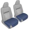 imageMotor Trend Seat Covers for Cars Trucks SUV Faux Leather 2Pack Blue Padded Car Seat Covers with Storage Pockets Premium Interior Car Seat CoverBlue Front Seats