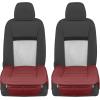 imageMotor Trend Seat Covers for Cars Trucks SUV Faux Leather 2Pack Blue Padded Car Seat Covers with Storage Pockets Premium Interior Car Seat CoverBurgundy Front Seats