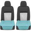 imageMotor Trend Seat Covers for Cars Trucks SUV Faux Leather 2Pack Blue Padded Car Seat Covers with Storage Pockets Premium Interior Car Seat CoverMint Front Seats