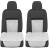 imageMotor Trend Seat Covers for Cars Trucks SUV Faux Leather 2Pack Blue Padded Car Seat Covers with Storage Pockets Premium Interior Car Seat CoverWhite Front Seats
