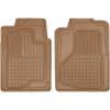 imageMotor Trend 2Piece Premium All Weather Rubber Floor Mats for Cars SUVs Trucks Heavy Duty Universal Fit Trim To Fit Protection 2 Front Floor MatsBeige