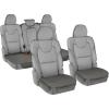 imageMotor Trend Seat Covers for Cars Trucks SUV Faux Leather 2Pack Blue Padded Car Seat Covers with Storage Pockets Premium Interior Car Seat CoverCharcoal Gray Full Set