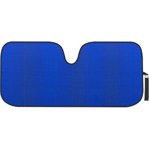 imageMotor Trend Front Windshield Sun Shade  Accordion Folding Auto Sunshade for Car Truck SUV  Blocks UV Rays Sun Visor Protector  Keeps Your Vehicle Cool  58 x 24 Inch GrayBlue