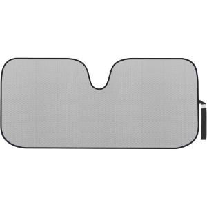 imageMotor Trend Front Windshield Sun Shade  Jumbo Accordion Folding Auto Sunshade for Car Truck SUV  Blocks UV Rays Sun Visor Protector  Keeps Your Vehicle Cool  66 x 27 InchGray