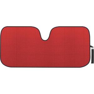 imageMotor Trend Front Windshield Sun Shade  Jumbo Accordion Folding Auto Sunshade for Car Truck SUV  Blocks UV Rays Sun Visor Protector  Keeps Your Vehicle Cool  66 x 27 InchRed