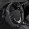 imageMotor Trend GripDrive Carbon Fiber Steering Wheel Cover NonSlip Sporty Racing Faux Leather Ergonomic Comfortable Handle Steering Wheel Cover for Cars Trucks Vans SUV  Fits Standard 15 Inch  BlackGray UltraSport