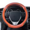 imageMotor Trend GripDrive Carbon Fiber Steering Wheel Cover NonSlip Sporty Racing Faux Leather Ergonomic Comfortable Handle Steering Wheel Cover for Cars Trucks Vans SUV  Fits Standard 15 Inch  BlackOrange UltraSport